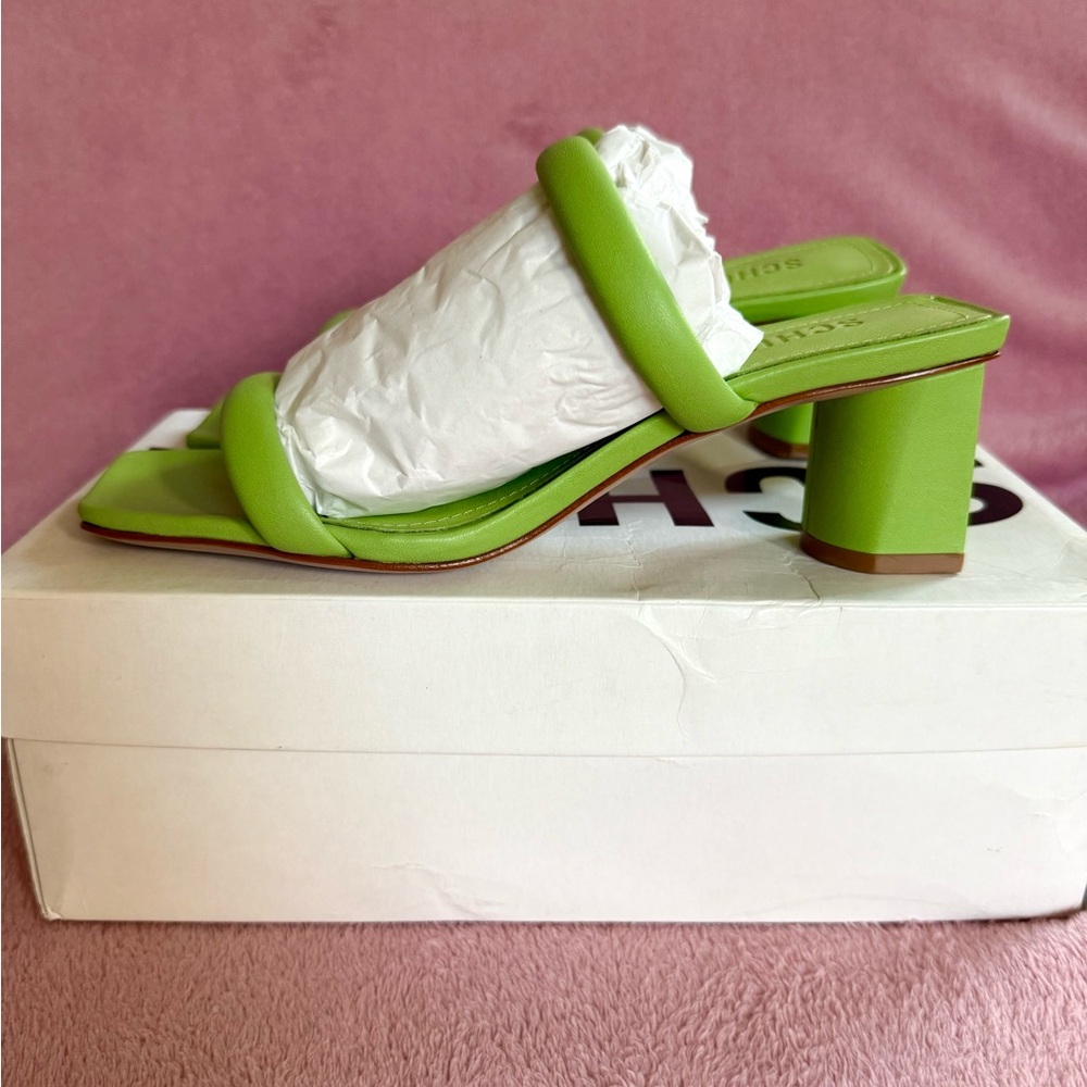 Lime Green Schutz Sandals